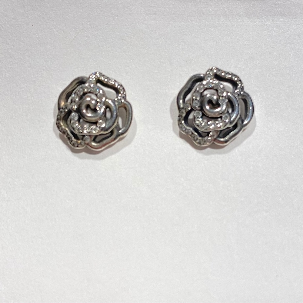 Pandora Shimmering Rose earrings